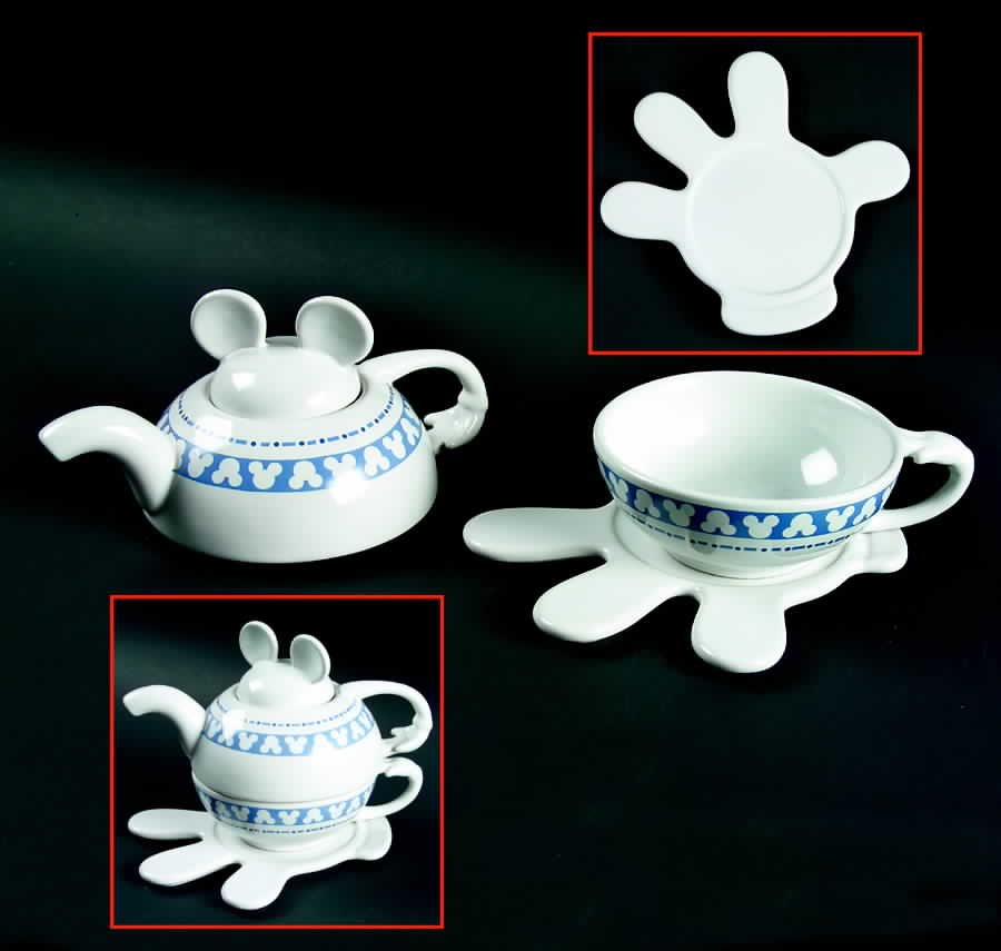 DIN4 Individual Teapot & Lid with Cup & Saucer by Disney-1