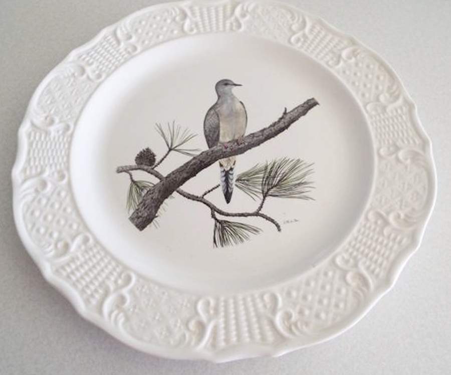 Birds of America (Scroll Rim) Dinner Plate by Delano Studios-1