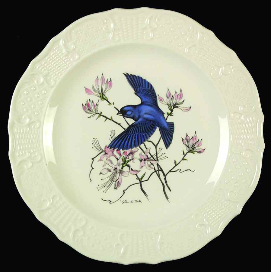 Birds of America (Scroll Rim) Dinner Plate by Delano Studios-1