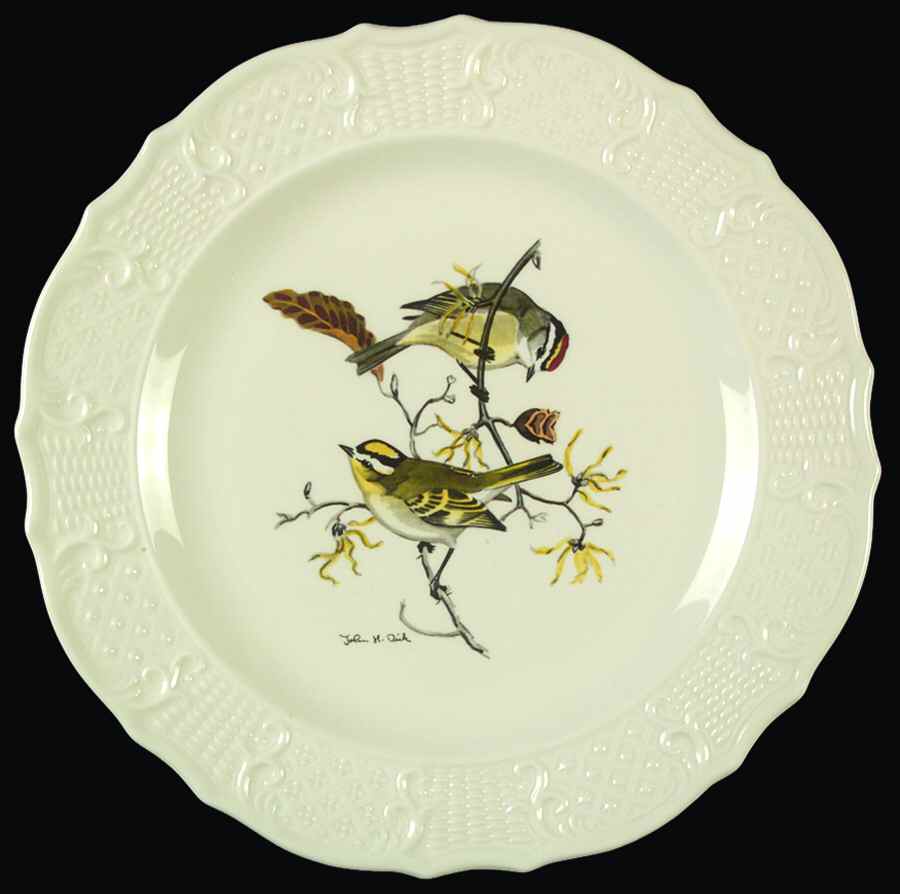 Birds of America (Scroll Rim) Dinner Plate by Delano Studios-1