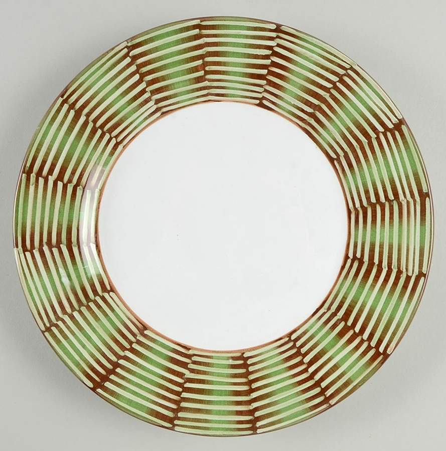 Alicia Green Salad Plate by Deruta (Italy)-1