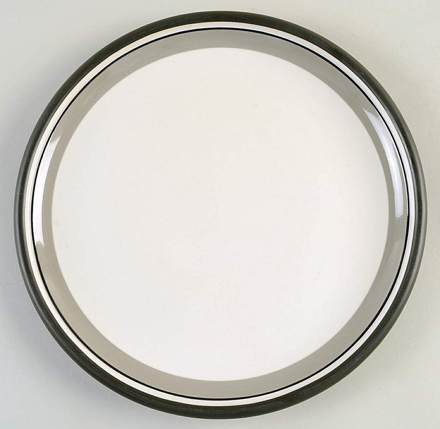 Stacking Stripe Dove Grey Dinner Plate by Dansk-1