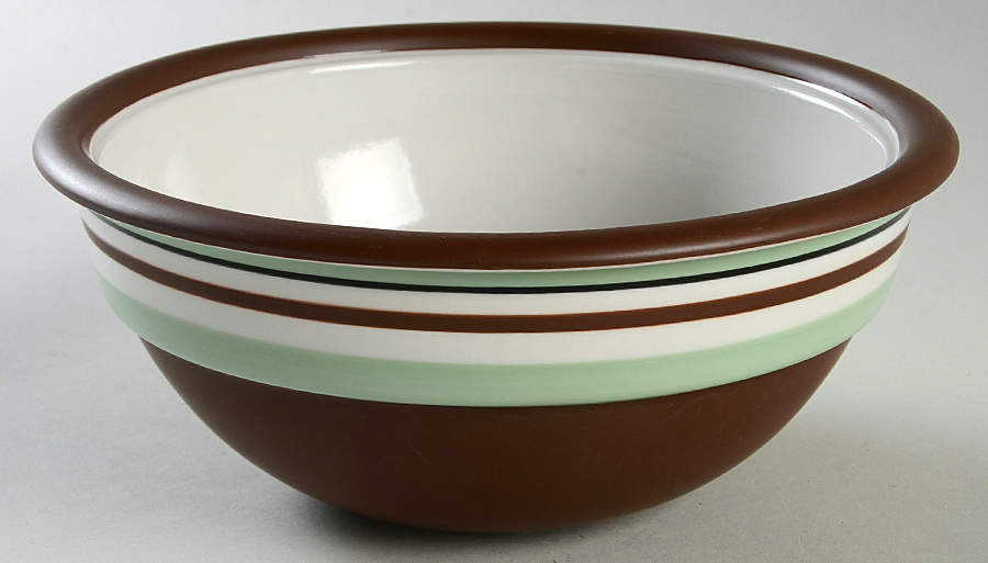 Stacking Stripe Pistachio 9" Round Vegetable Bowl by Dansk-1