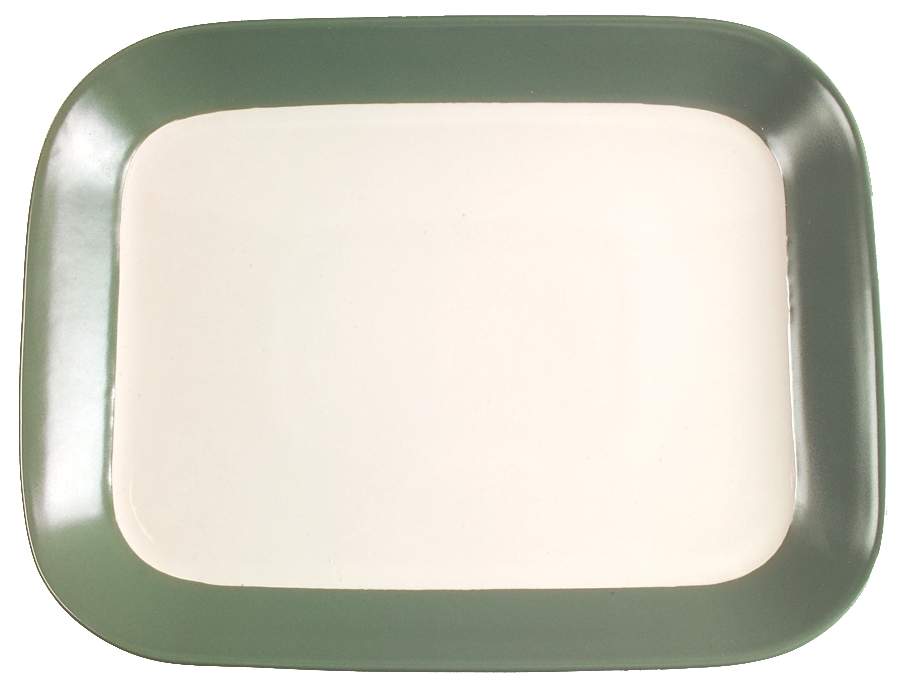 Ang.L Fern (Green) 14" Rectangular Serving Platter by Dansk-1