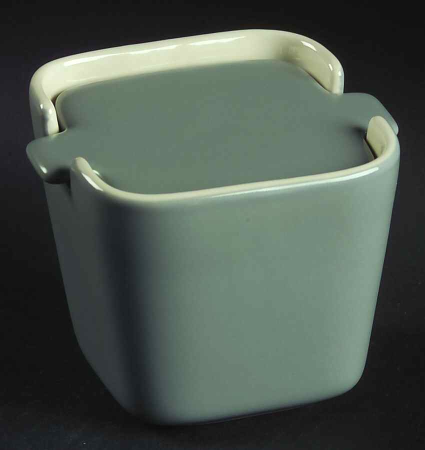 Ang.L Slate (Gray) Sugar Bowl & Lid by Dansk-1