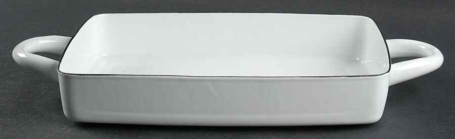 Bistro Enamel White 10" Metal Rectangular Baker by Dansk-1