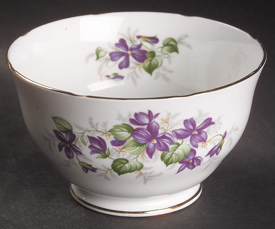Violets Open Sugar Bowl by Duchess-1