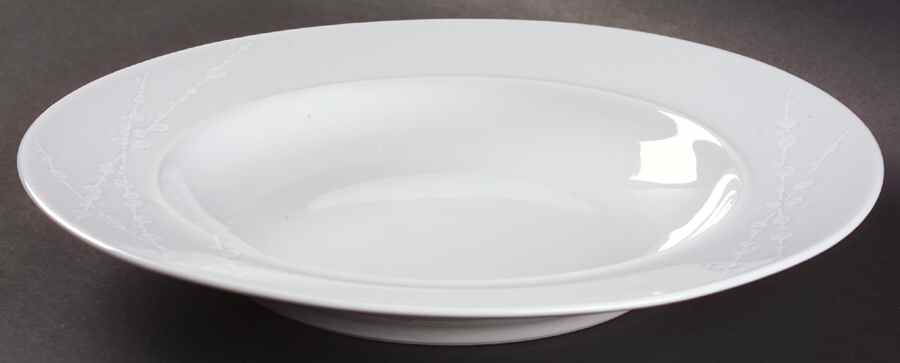 White Trace 12" Individual Pasta Bowl by Denby-Langley-1