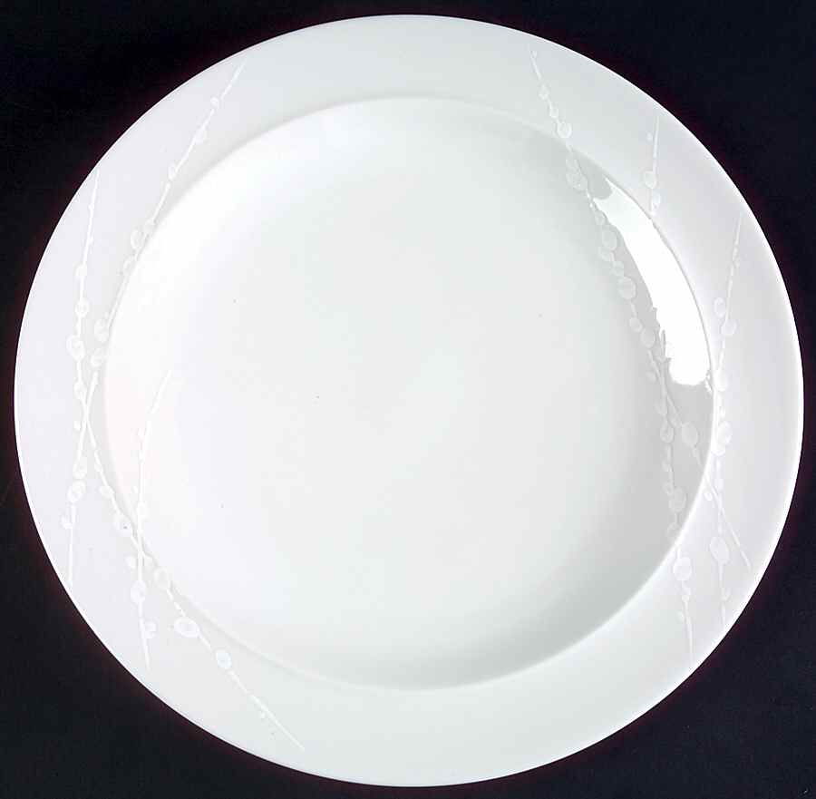 White Trace Service Plate (Charger) by Denby-Langley-1