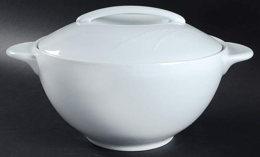 White Trace Round Covered Vegetable by Denby-Langley-1