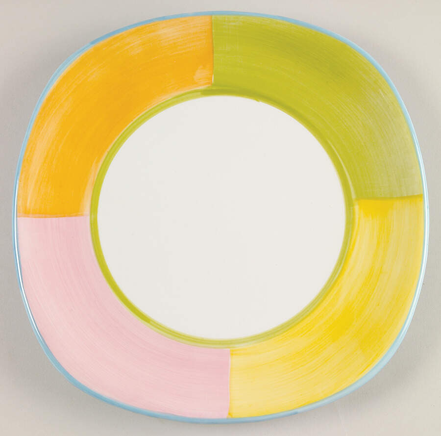 Sorbet Rainbow Sundae Square Salad Plate by Dansk-1