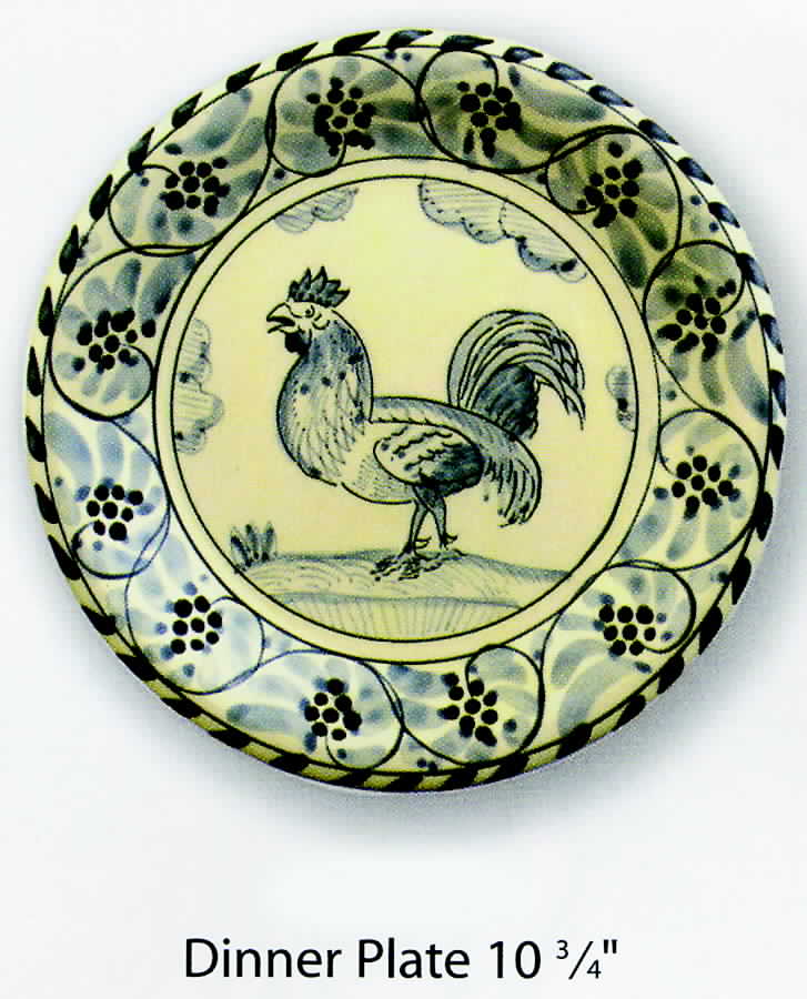 Rooster Dinner Plate by Dovis Designs-1