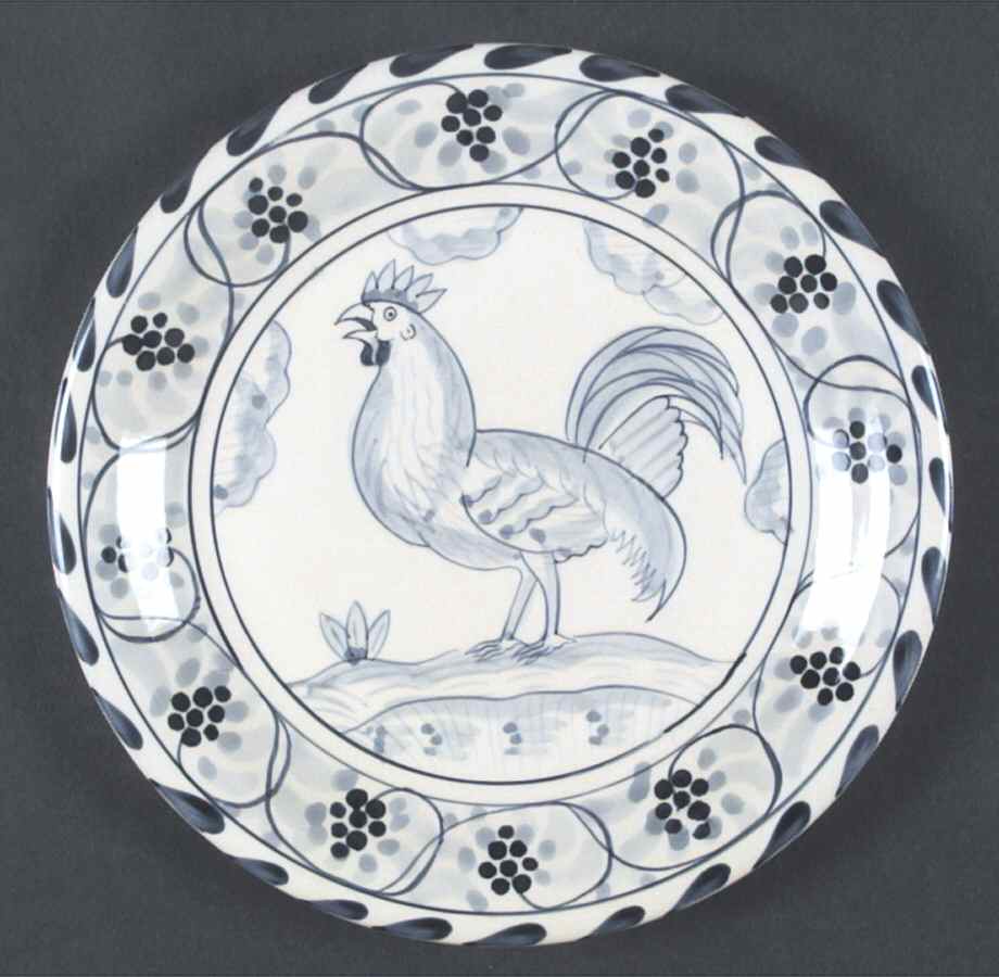 Rooster Salad Plate by Dovis Designs-1