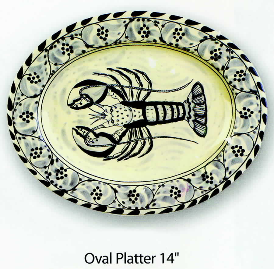 Lobster 14" Oval Serving Platter by Dovis Designs-1