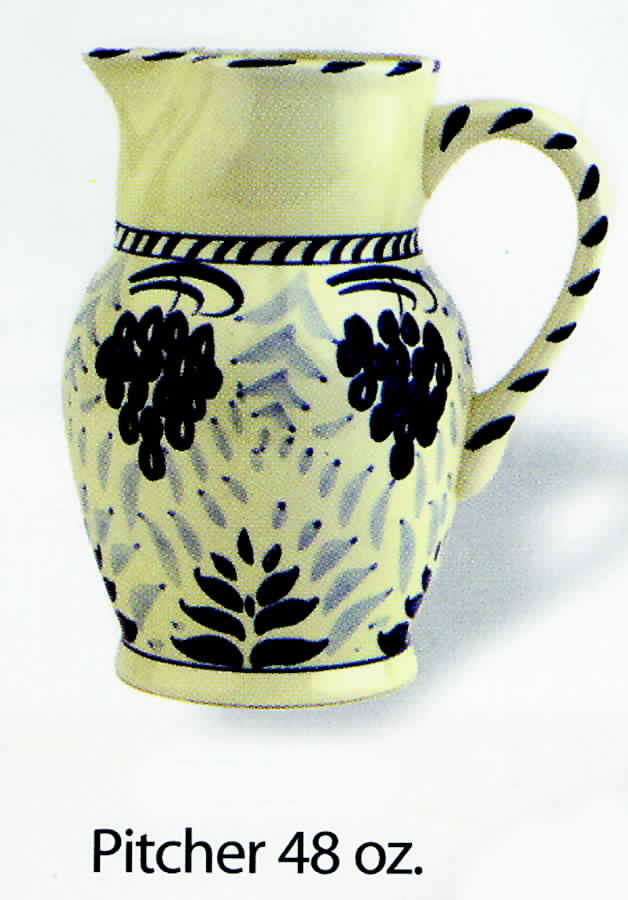 Grape & Floral 48 Oz Pitcher by Dovis Designs-1