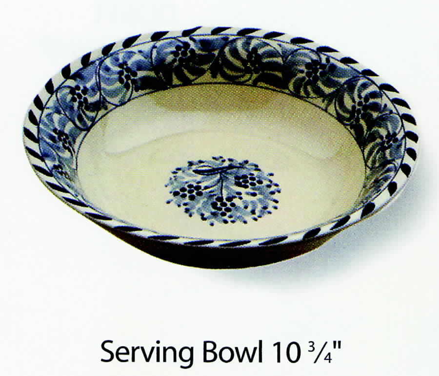 Grape & Floral 10" Round Vegetable Bowl by Dovis Designs-1