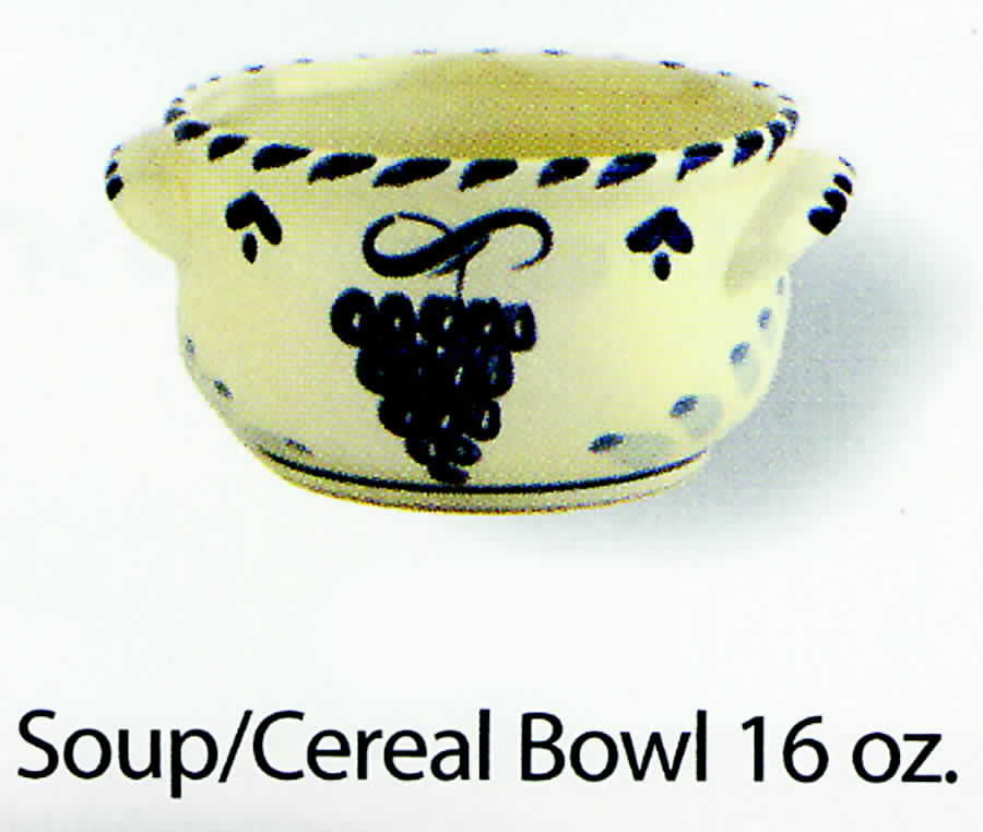 Grape & Floral Soup/Cereal Bowl by Dovis Designs-1