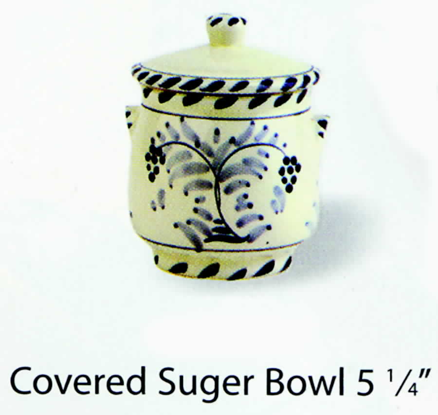 Grape & Floral Sugar Bowl & Lid by Dovis Designs-1