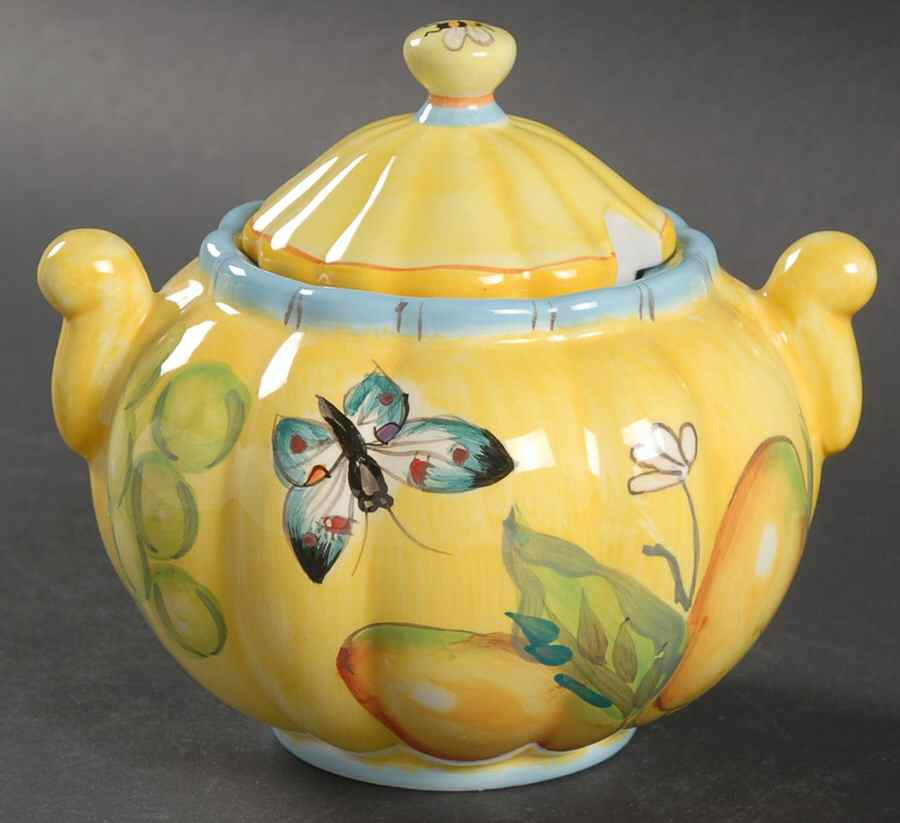 Provencal Sugar Bowl & Lid by Department 56-1