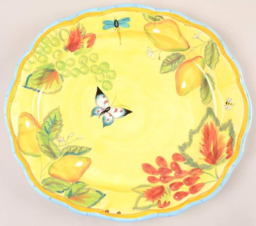 Provencal 16" Oval Serving Platter by Department 56-1