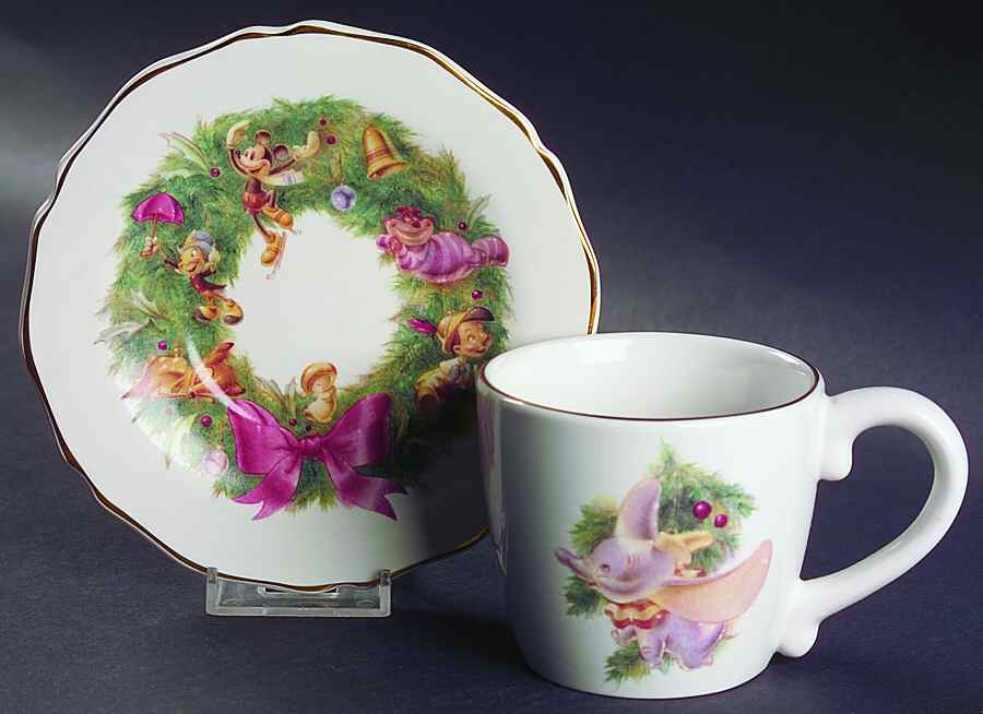DIN7 Flat Cup & Saucer Set by Disney-1