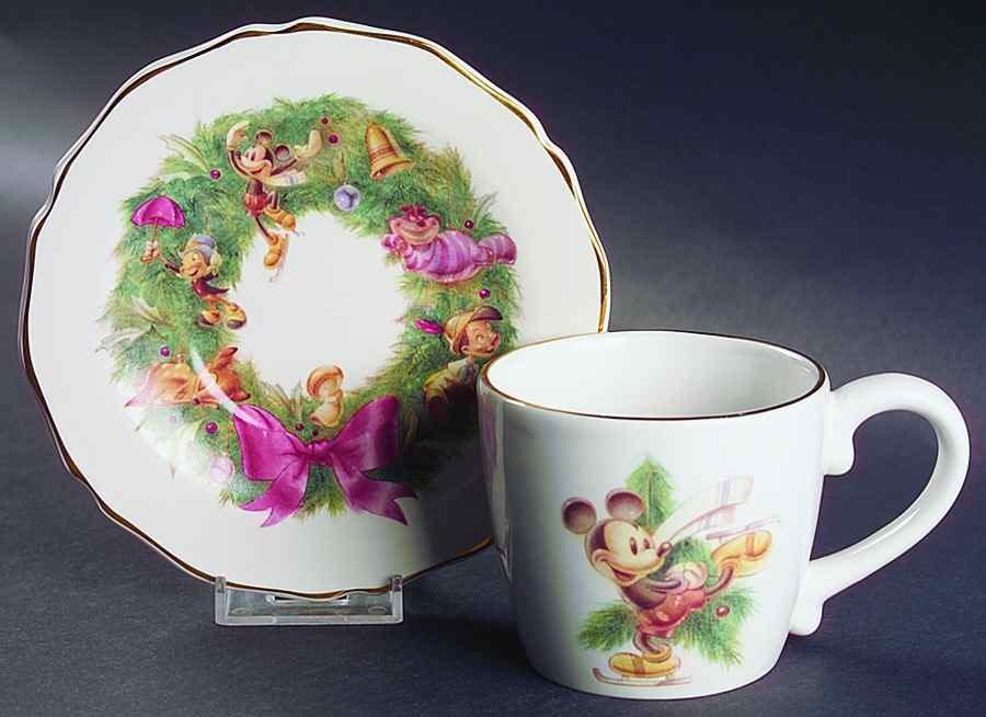DIN7 Flat Cup & Saucer Set by Disney-1