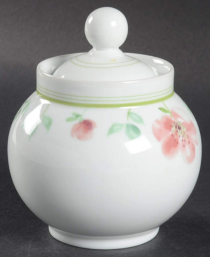 Peonies Sugar Bowl & Lid by Dansk-1