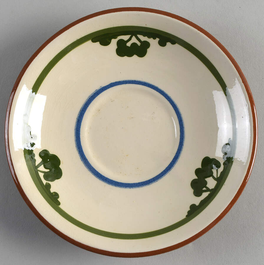 Torquay Devon Motto Ware Saucer for Flat Cup by Dartmouth-1