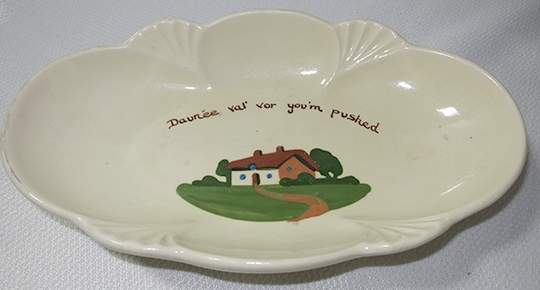 Torquay Devon Motto Ware 9" Scalloped Tray by Dartmouth-1