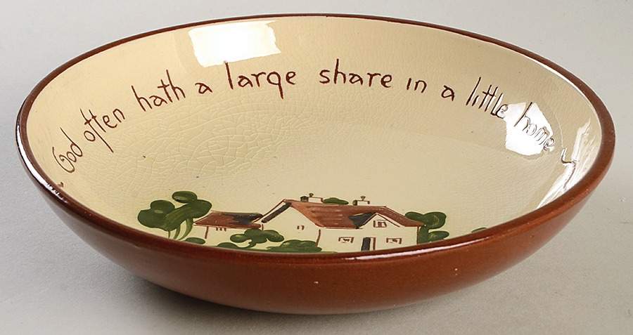 Torquay Devon Motto Ware 8" Round Vegetable Bowl by Dartmouth-1