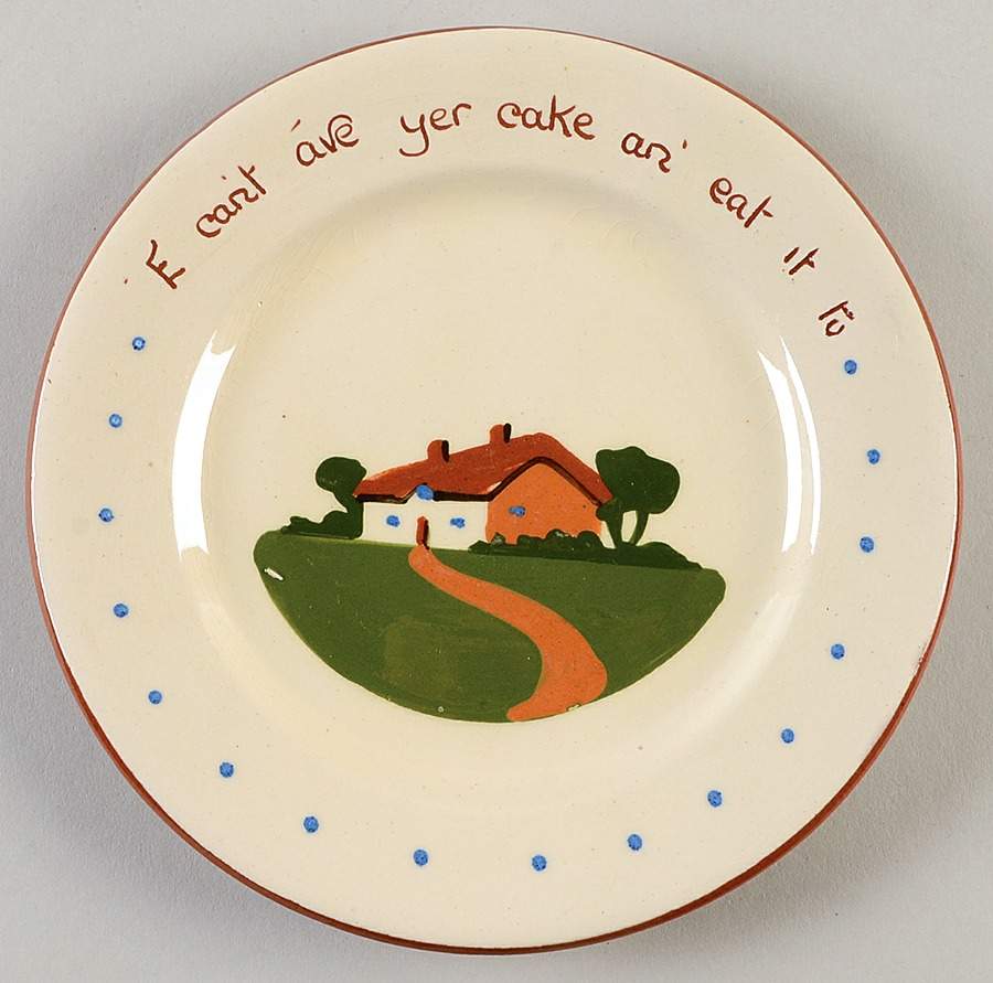 Torquay Devon Motto Ware Bread & Butter Plate by Dartmouth-1