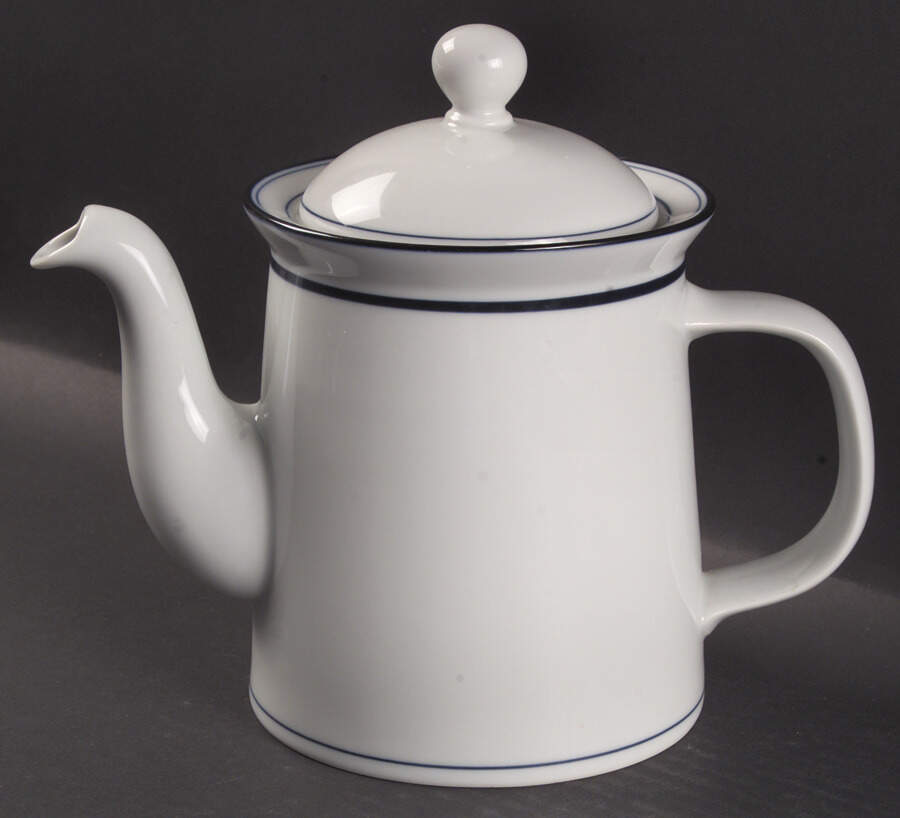 Allegro Blue (Japan) Tea/Coffee Pot & Lid by Dansk-1