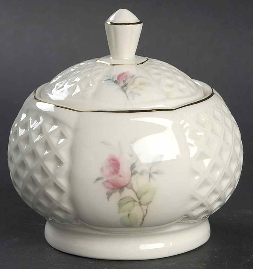 Irish Rose Sugar Bowl & Lid by Donegal Parian-1