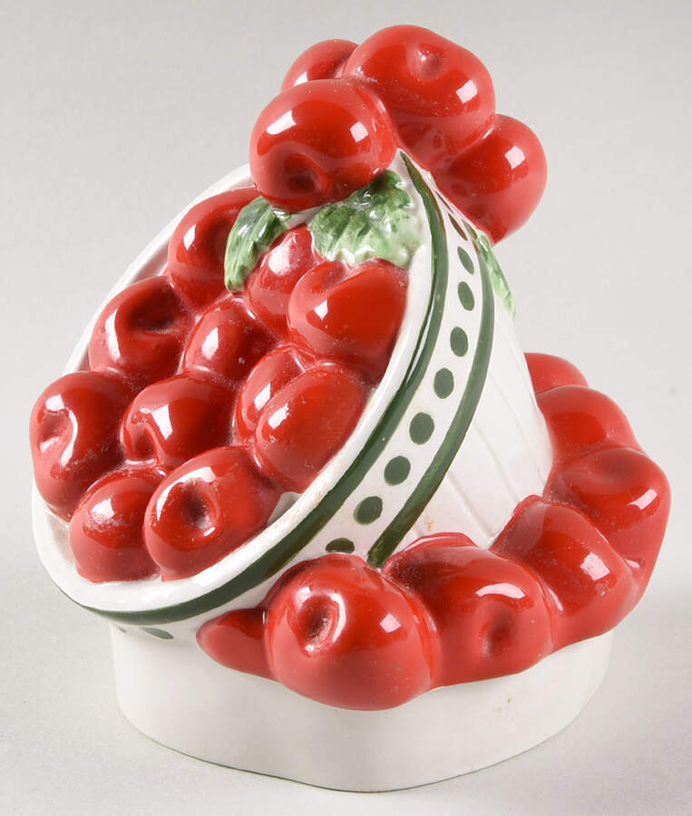 Life Is Just a Bowl of Cherries Lid for Figural Cookie Jar by Department 56-1