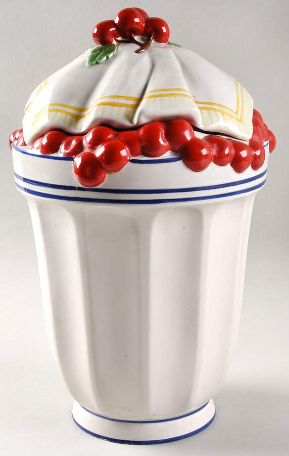 Life Is Just a Bowl of Cherries Figural Cookie Jar & Lid by Department 56-1