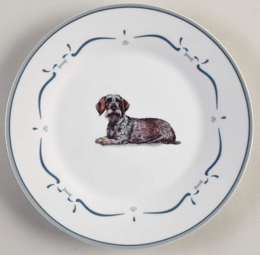 Dachshund Salad/Dessert Plate by Danbury Mint-1