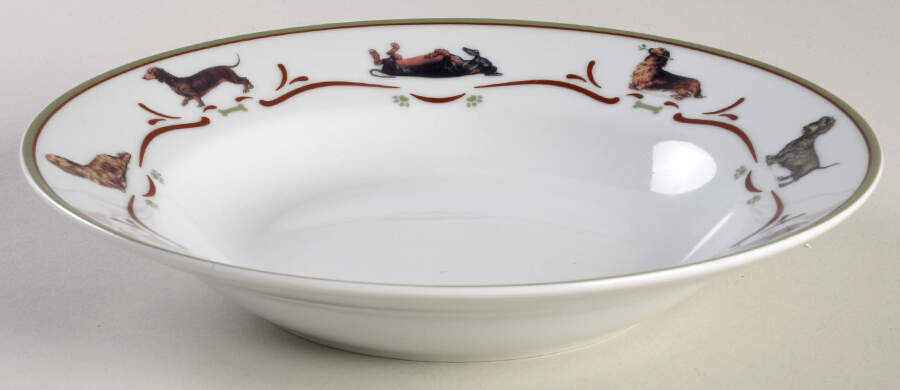 Dachshund Rim Soup Bowl by Danbury Mint-1