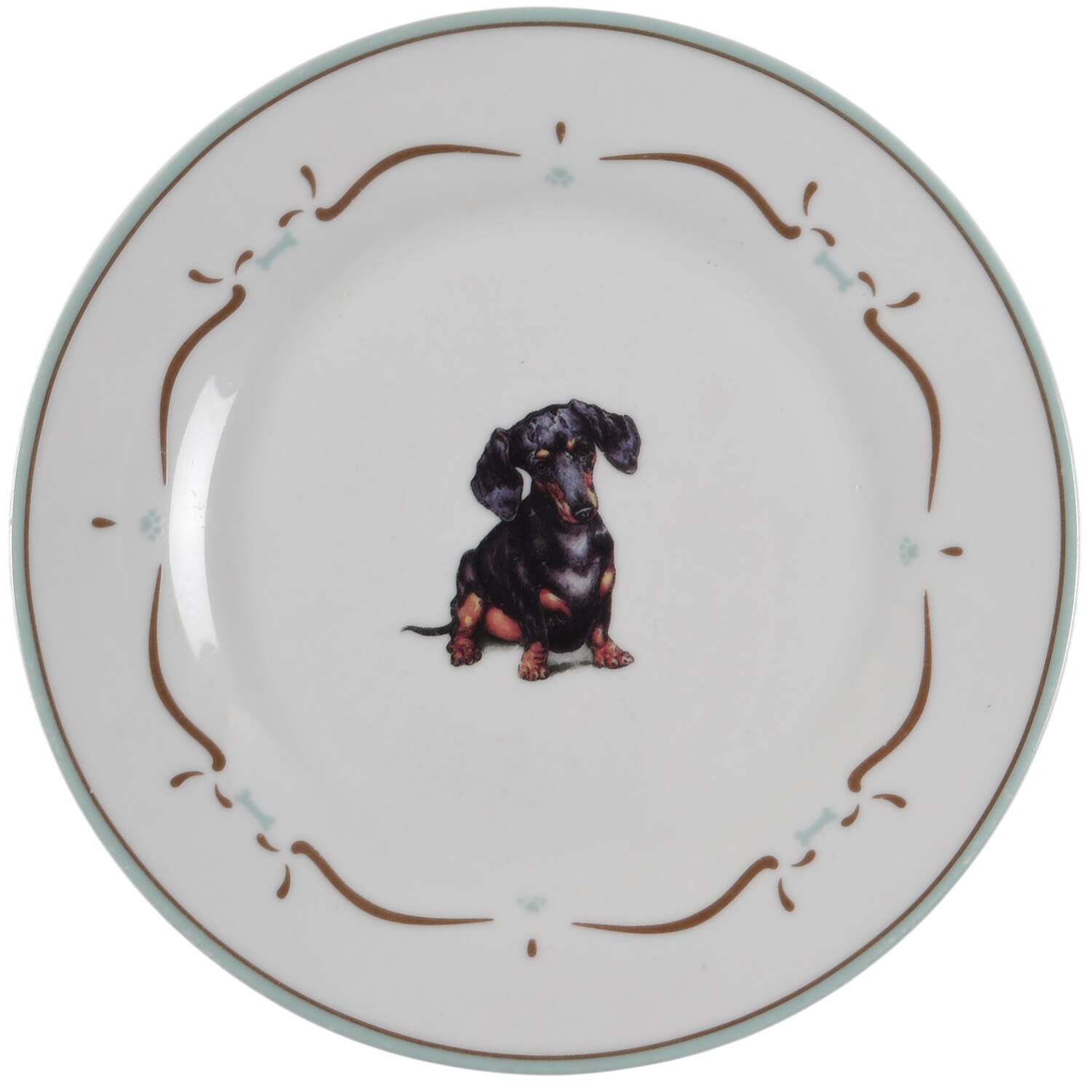Dachshund Salad/Dessert Plate by Danbury Mint-1