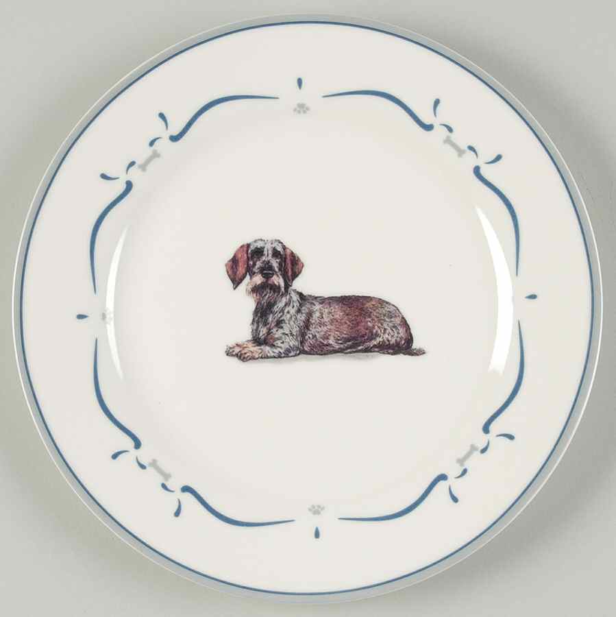 Dachshund Salad/Dessert Plate by Danbury Mint-1