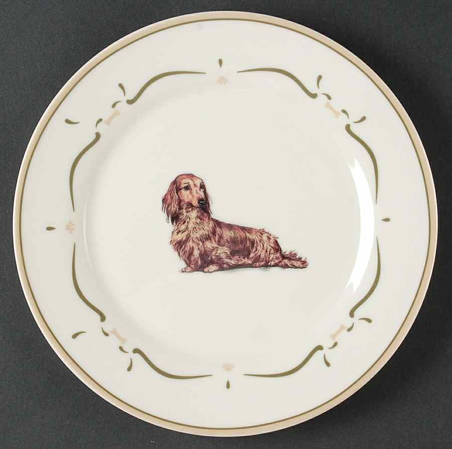 Dachshund Salad/Dessert Plate by Danbury Mint-1