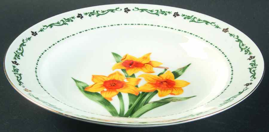 Flowers of the Month Rim Soup Bowl by Domestications-1