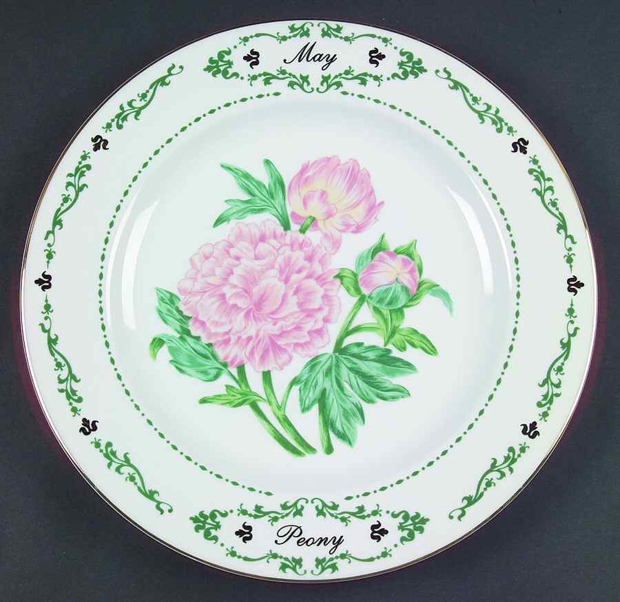 Flowers of the Month Dinner Plate by Domestications-1