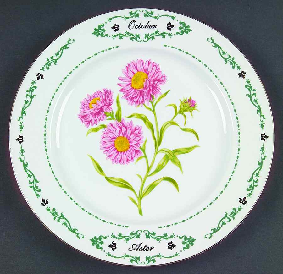 Flowers of the Month Salad Plate by Domestications-1