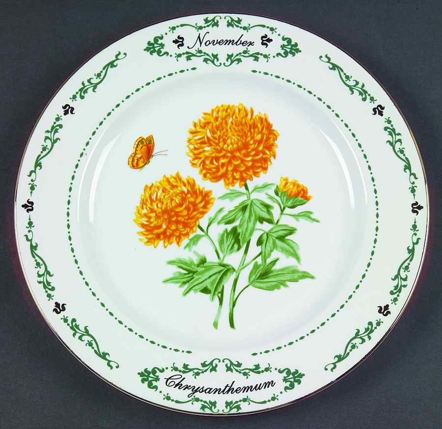 Flowers of the Month Salad Plate by Domestications-1