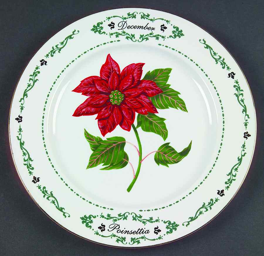 Flowers of the Month Salad Plate by Domestications-1