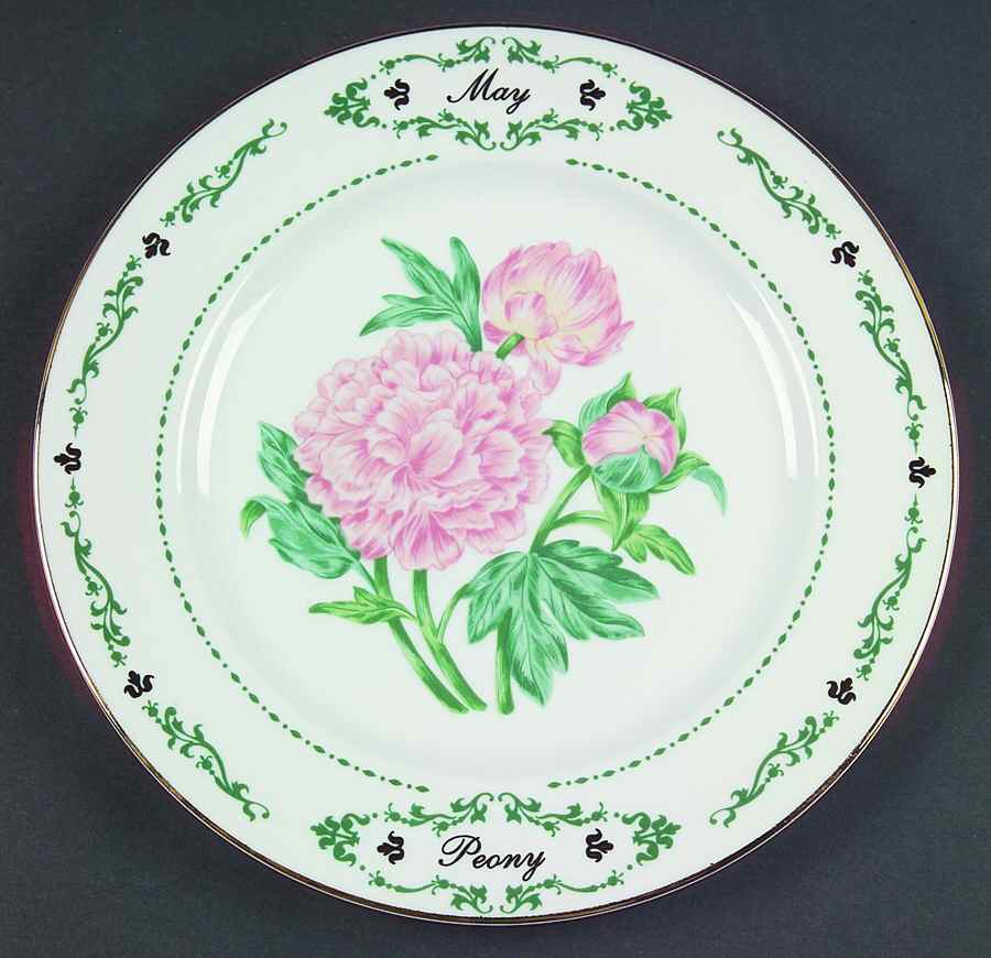 Flowers of the Month Salad Plate by Domestications-1
