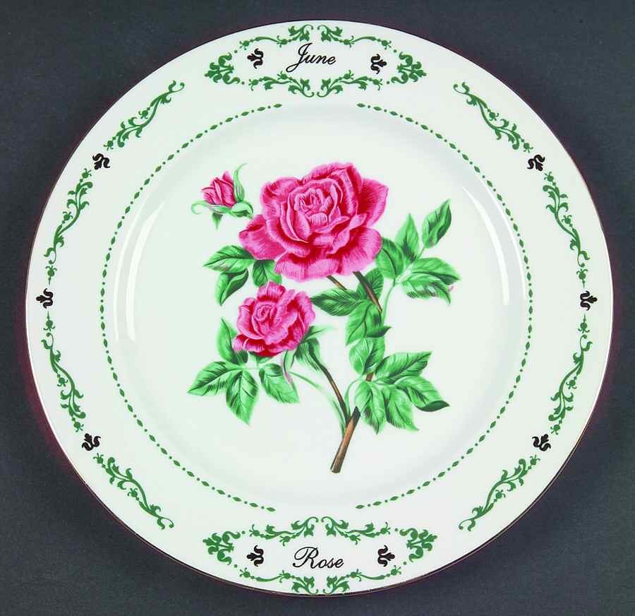 Flowers of the Month Salad Plate by Domestications-1