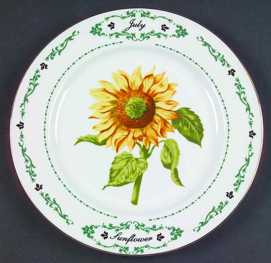 Flowers of the Month Salad Plate by Domestications-1