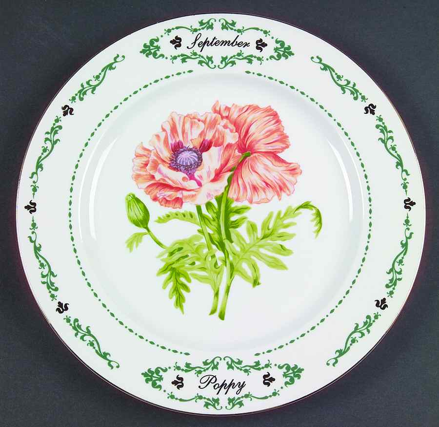 Flowers of the Month Salad Plate by Domestications-1