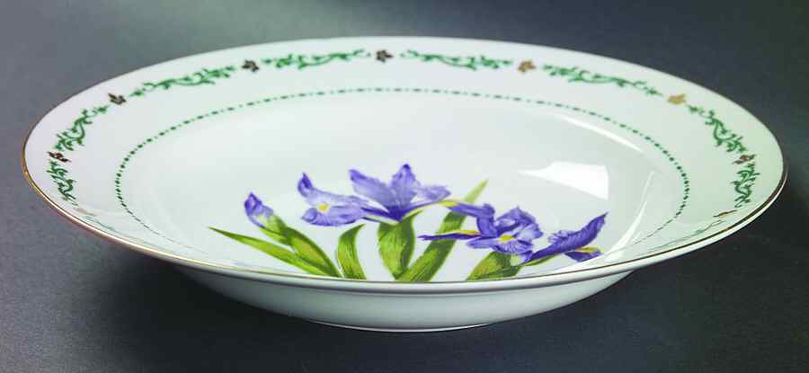 Flowers of the Month Rim Soup Bowl by Domestications-1